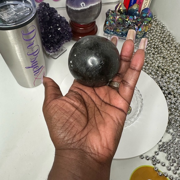 Brazilian Amethyst “Purple Ice” Druzy Small Sphere - 65.54MM - BRAMYSPH-001 - Picture 7 of 9